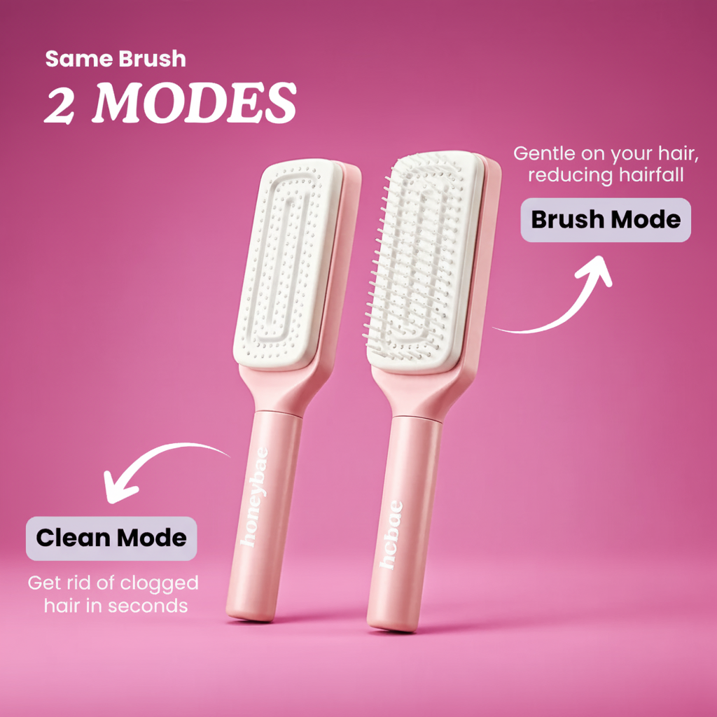 Honeybae Self-Cleaning Hair Brush
